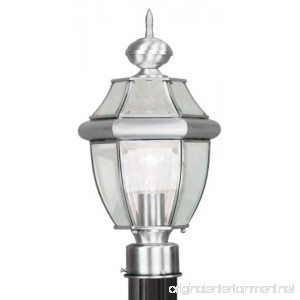 Livex Lighting 2153-91 Outdoor Post with Clear Beveled Glass Shades Brushed Nickel - B004RNYW9G