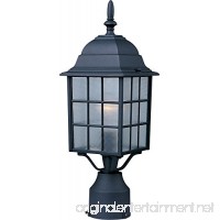 Maxim 1052BK North Church 1-Light Outdoor Pole/Post Lantern  Black Finish  Clear Glass  MB Incandescent Incandescent Bulb   25W Max.  Dry Safety Rating  2900K Color Temp  Standard Dimmable  Glass Shade Material  5520 Rated Lumens - B000JU1DD4