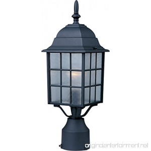 Maxim 1052BK North Church 1-Light Outdoor Pole/Post Lantern Black Finish Clear Glass MB Incandescent Incandescent Bulb 25W Max. Dry Safety Rating 2900K Color Temp Standard Dimmable Glass Shade Material 5520 Rated Lumens - B000JU1DD4