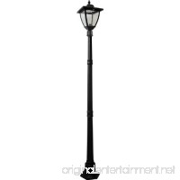 Nature Power 23106 72-Inch Bayport Solar Charged Lamp Post with Super Bright Natural White LEDs  Black - B00HVWIE58
