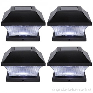 Solar LED Garden Pathway Post Cap Lights - Set of 4 by Trademark Innovations - B0759SPMZV