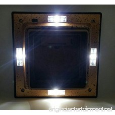 Solar Post Cap Light LED Low Profile Copper Color 4x4 inch for Vinyl & Wood Bright 4x SMD LED Lighting - B072TNG1TX