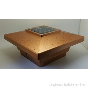 Solar Post Cap Light LED Low Profile Copper Color 4x4 inch for Vinyl & Wood Bright 4x SMD LED Lighting - B072TNG1TX