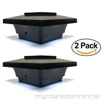Solar Post Cap Low Profile 4 SMD LED Black 4X4 Vinyl & Wood ( 2 Pack ) PL251B - B076V3V82L