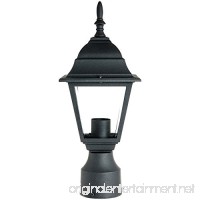 Sunlite ODI1150 15-Inch Decorative Light Post Outdoor Fixture  Black Finish with Clear Glass - B004WSOWS2
