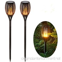 2 pack Solar Lights  Sunlitec Waterproof Flickering Flames Torches Lights Outdoor Landscape Decoration Lighting Dusk to Dawn Auto On/Off Security Torch Light for Garden Patio Deck Yard Driveway - B07D6P4Q7J
