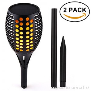 AICEDA Solar Lights Waterproof Flickering Flames Torches Lights Outdoor Landscape Torch Light Dancing Flame Lighting LED Flickering Tiki Torches Light for Garden Patio Deck Yard Driveway(Pack of 2) - B0727YBCDR