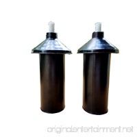 All Seas Imports SET OF (2) METAL REFILLABLE TIKI TORCH REPLACEMENT CANNISTERS WITH FIBERGLASS WICK! - B07F1XNP9H