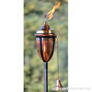 H Potter Copper Torch Rustic Patio Outdoor Garden Torch - B016V629BE