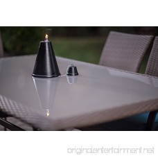 Hawaiian Cone Tabletop Landscape Torch Oil Lamp Tabletop Lantern (Smooth Black) - B01CIJBOYQ
