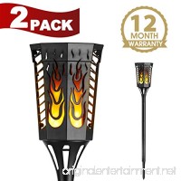 House Day Solar Lights 2 Pack Dancing Flickering Flames Outdoor Solar Path Torches Lights Waterproof 96 LED Lantern Wireless Lighting Lamp for Garden Patio Yard - B07791B7S7