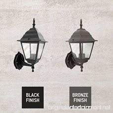 IN HOME 1-Light Outdoor Wall Mount Lantern Upward Fixture L02 Series Traditional Desigh Bronze Finish Clear Glass Shade (2 Pack) ETL listed - B07C39P8NH