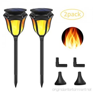 Lebote Solar Torch Lights 96 LED Solar lights Outdoor Dancing Flickering Flames Torches Lights Solar Pathway Lights Waterproof Wireless Landscape Lighting Lamp for Garden Yard Patio(2 Pack) - B07DLQJN23