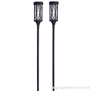 Naturally Solar Outdoor Solar Torch Pathway Set of 2 Torches Adjustable Height - B07DPXB8WV