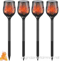 Solar Lights Outdoor  Waterproof Flickering Flame Solar Torch Lights - Dancing Flame Solar Spotlights Landscape Decoration Lighting 96 LED Dusk to Dawn Flickering Torches Security Warm Lights  4 Pack - B07DFDVNRY