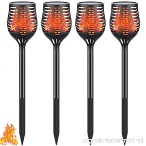 Solar Lights Outdoor Waterproof Flickering Flame Solar Torch Lights - Dancing Flame Solar Spotlights Landscape Decoration Lighting 96 LED Dusk to Dawn Flickering Torches Security Warm Lights 4 Pack - B07DFDVNRY