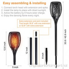 Solar Torch Lights ZENC Outdoor LED Tiki Lamp Flickering with Realistic Dancing Flame Dusk-Dawn Landscape Decoration Lights for Garden/Patio/Deck/Driveway 4-PACK Battery Replaceable - B077R55ML7