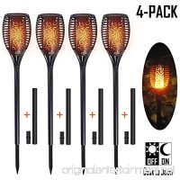 Solar Torch Lights  ZENC Outdoor LED Tiki Lamp Flickering with Realistic Dancing Flame  Dusk-Dawn Landscape Decoration Lights for Garden/Patio/Deck/Driveway 4-PACK  Battery Replaceable - B077R55ML7