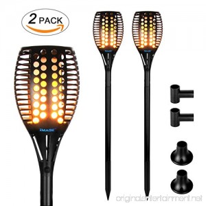 Solar torches Lights Outdoor Landscape Lighting Waterproof LED Flickering Dancing Flames solar powered for Outdoor Decorations Garden Patio Backyard Pathway Dusk to Dawn Auto On/Off Pack of 2 PCS - B01IJ8YZEG
