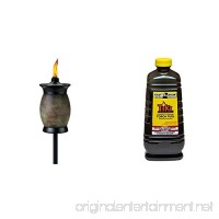TIKI Brand 64-inch Resin Jar Torch 4-in-1 Stone Color & 64 oz. Citronella Scented Torch Fuel with Easy Pour System - B07B6PSP51