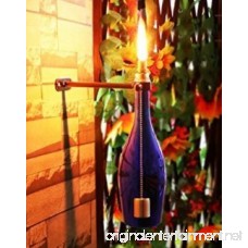 YTE Tiki Torch Kit Wine Bottle With Wicks Brass DIY Home Decor Kit Tiki Bar Lighting Glass Bottle Light for Outdoor Garden Lighting Party - B074QNMWKD