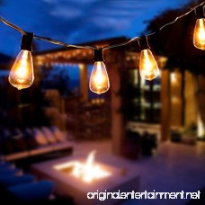 10Ft Outdoor Patio String Lights with 10 Clear ST38 Bulbs UL Listed C7 Light String for Garden Backyard Deckyard Party Pergola Bistro Porch Pool Umbrella ect - Black Wire - B01FJGZB8A