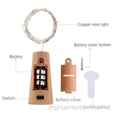 15 LED Bottle Cork String Lights Wine Bottle Fairy Mini String Lights Silver Copper Wire Battery Operated Starry lights for DIY Christmas Halloween Wedding Party Indoor Outdoor，10 pack (Cool white) - B075R6337S