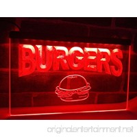 16"x12" Restaurant Hamburgers Burgers LED Neon Light Sign Display (Red) - B07B8X8HFT