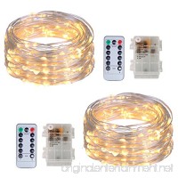 2 Pack Twinkle Fairy String Lights 50 LED 16.4FT Waterproof Firefly Starry Lights for Wedding Party Garden Bedroom  Warm White - B077S7HFVY