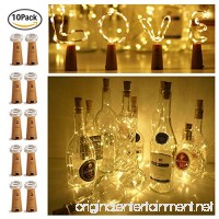 20 LED Bottle Cork String Lights Wine Bottle Fairy Mini Copper Wire  Battery Operated Starry lights for DIY Christmas Halloween Wedding Party Indoor Outdoor Decoration  10 Pack (warm white) - B075R4TPZJ