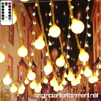 33Ft Indoor/Outdoor String Lights USB Powered 100 LED Globe String Lights Waterproof Fairy Lights with Remote & Timer Hanging Lights String for Patio Garden Porch Wedding Party Xmas Decor  Warm White - B07D9K94V2