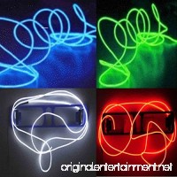 4 Pack - TDLTEK 15Ft Neon Glowing Strobing Electroluminescent Wire /El Wire(Blue  Green  Red  White) + 3 Modes Battery Controllers - B00ZVEGZVS