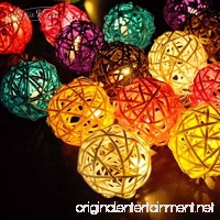 9.8 Feet 20 Rattan Ball Fairy String Lights Plug in  Flexible Romantic Warm Lighting for Home Decor (Colorful) - B0734ZMVM1