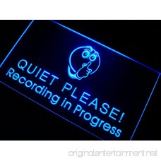 ADV PRO m096-b Recording in Progress Quiet Please Neon Sign - B009CF5YWS