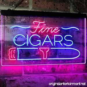 AdvpPro 2C Fine Cigars Shop Smoking Room Man Cave Dual Color LED Neon Sign Blue & Red 12 x 8.5 st6s32-i2510-br - B07DTLJCTK
