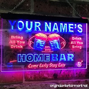 AdvpPro 2C Personalized Your Name Custom Home Bar Beer Established Year Dual Color LED Neon Sign Red & Blue 12 x 8.5 st6s32-p-tm-rb - B07DJP9D9L id=ASIN