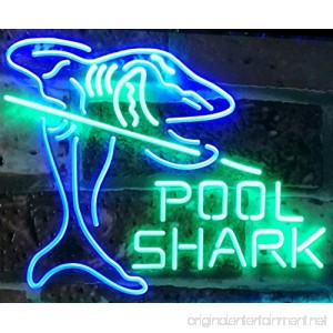 AdvpPro 2C Pool Shark Snooker Pool Room Man Cave Gift Dual Color LED Neon Sign Green & Blue 12 x 8.5 st6s32-i2009-gb - B07DTLVJRF