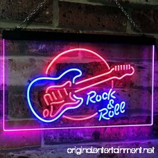 AdvpPro 2C Rock & Roll Electric Guitar Band Room Music Dual Color LED Neon Sign Blue & Red 12 x 8.5 st6s32-i2303-br - B07DB927P2