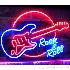 AdvpPro 2C Rock & Roll Electric Guitar Band Room Music Dual Color LED Neon Sign Blue & Red 12 x 8.5 st6s32-i2303-br - B07DB927P2