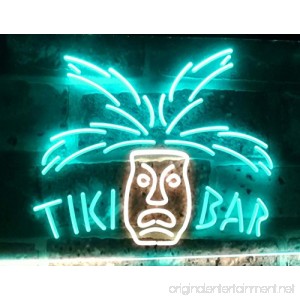 AdvpPro 2C Tiki Bar Mask Pub Club Beer Drink Happy Hour Dual Color LED Neon Sign Green & Yellow 12 x 8.5 st6s32-i2067-gy - B07DB9ZB92