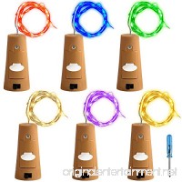 AFUNTA 6 Pcs Cork Light with Screwdriver  Bottle Lights Fairy String LED Lights  78 Inches/2 m Copper Wire 20 LED Bulbs for Party Wedding Concert Festival Christmas Tree Decoration - 6 Corlors - B01N4GU6XD