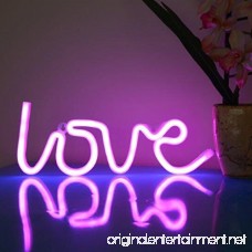 All you need is Love Neon Love Sign LED Light Love Shaped Decor Light Wall Decor for Bedroom Birthday Party Living Room Wedding Party Decoration Battery Operated - Pink Neon - B078SF8HN4