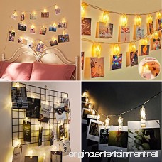 AOSTAR 20 LED Photos Clips String Lights (10ft. Warm White) Battery Operated Fairy String Lights for bedroom Hanging Photos Cards and Artworks - B0776QB3Z2