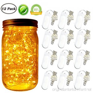 Autorch 12 Pack Fairy Lights Battery Operated Starry String Lights 7.2ft 20LED Firefly Starry Fairy Lights Bottle Mason Jar Decor Lights for Bedroom Centerpiece Wedding Christmas Party Decorations - B077RXGTTX