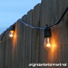 Brightech Ambience Pro Waterproof Outdoor String Lights- Patio Lighting: Heavy Duty Commercial Grade Weatherproof 48Ft Vintage Cafe Edison Bulbs- Bistro Strand for Garden Porch Yard Decking- Black - B074KMGNS7