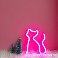 Cat Shaped Neon Signs Light LED Neon Art Decorative Lights Wall Decor for Children Baby Room Hose Bar Recreational Wedding Party Decoration (pink) - B078MH3YZR