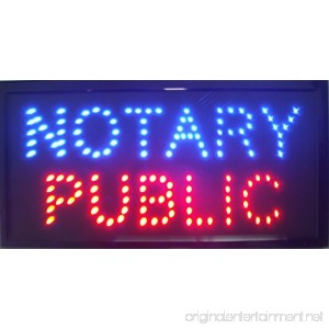 CHENXI Led Lottery/Sex Shop/Fotos/Pawnshop/Money Exchange/Notary Public Open Signs 48X25 CM Indoor Ultra Bright Daily Using Shop Store Neon Sign of Led (48 X 25 CM NOTARY) - B071JD3V2X