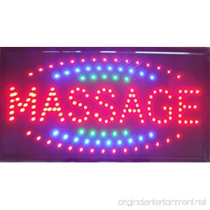 CHENXI Massage Spa shop open sign hot sale 48 X 25 CM indoor ultra bright running care of led (48 X 25 CM A) - B072LR276K