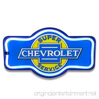 Chevrolet LED Lighted Sign  17" Marquee Shape  LED Light Rope Designed To Give Look Of Neon  Wall Decor For Home  Bar  Garage  or Man Cave - B0744QMMZV