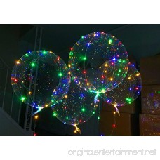 Clear LED light balloon | BoBo Balloon with Color/RGB LED string lights for Parties Decorations and Holidays| Total 8 balloons + 4 pcs 3 meters string light. - B077L5939X